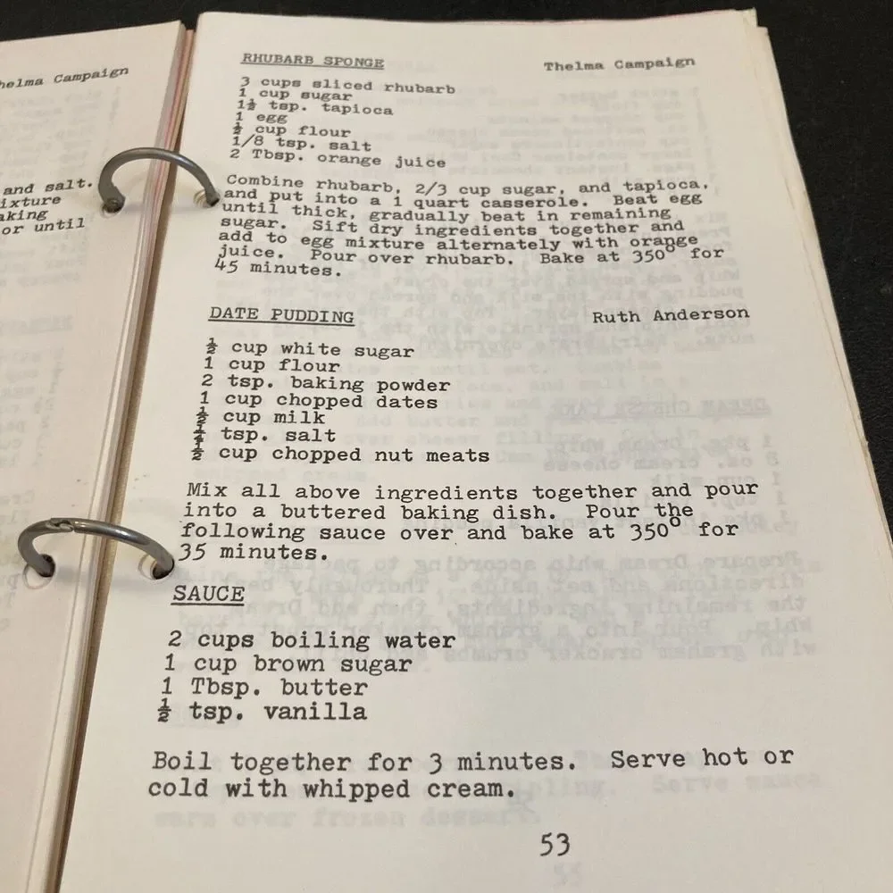 Order of the Eastern Star OES 1980 Forestville Chapter Recipe Cookbook Masonic‎